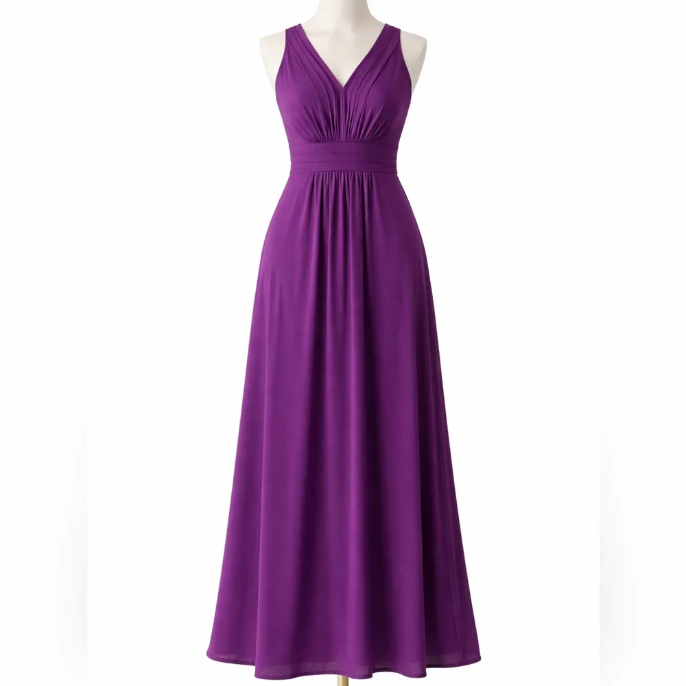 NWT Signature by Sangria Purple Maxi Dress - Picture 1 of 12